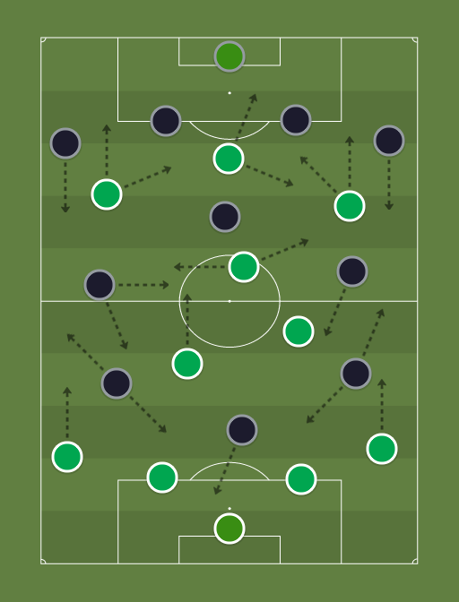 Palmeiras vs Botafogo - Football tactics and formations