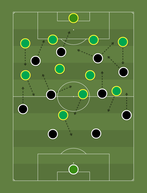Botafogo vs Cuiaba - Football tactics and formations